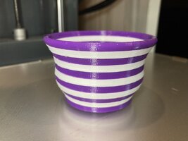 Bowl Number one. Standard layer only change. No purge tower required.