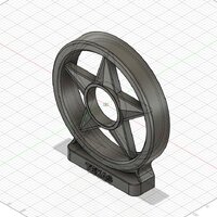 CAD design of Texas "Lone Star" clock